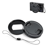 JJC Lens Filter Adapter for Sony ZV-1 II ZV1II ZV-1 ZV1 RX100 VI RX100M6 RX100 VII RX100M7 Canon G5X Mark II for Attaching 52mm ND UV CPL Filter, 52mm Filter Mount Adapter Includes Lens Cap & Keeper