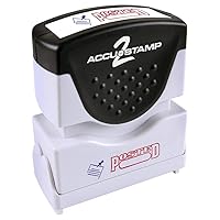 AccuStamp - ACCU-STAMP2 Message Stamp with Shutter, 2-Color, POSTED, 1-5/8