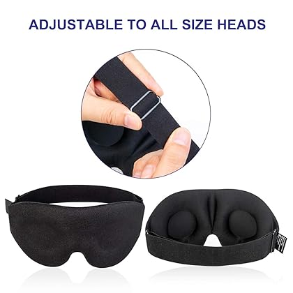 YIVIEW Sleep Mask for Men Women, 100% Light Blocking 3D Eye Mask of Night Sleeping Blindfold, Relaxing Zero Pressure Eye Cover