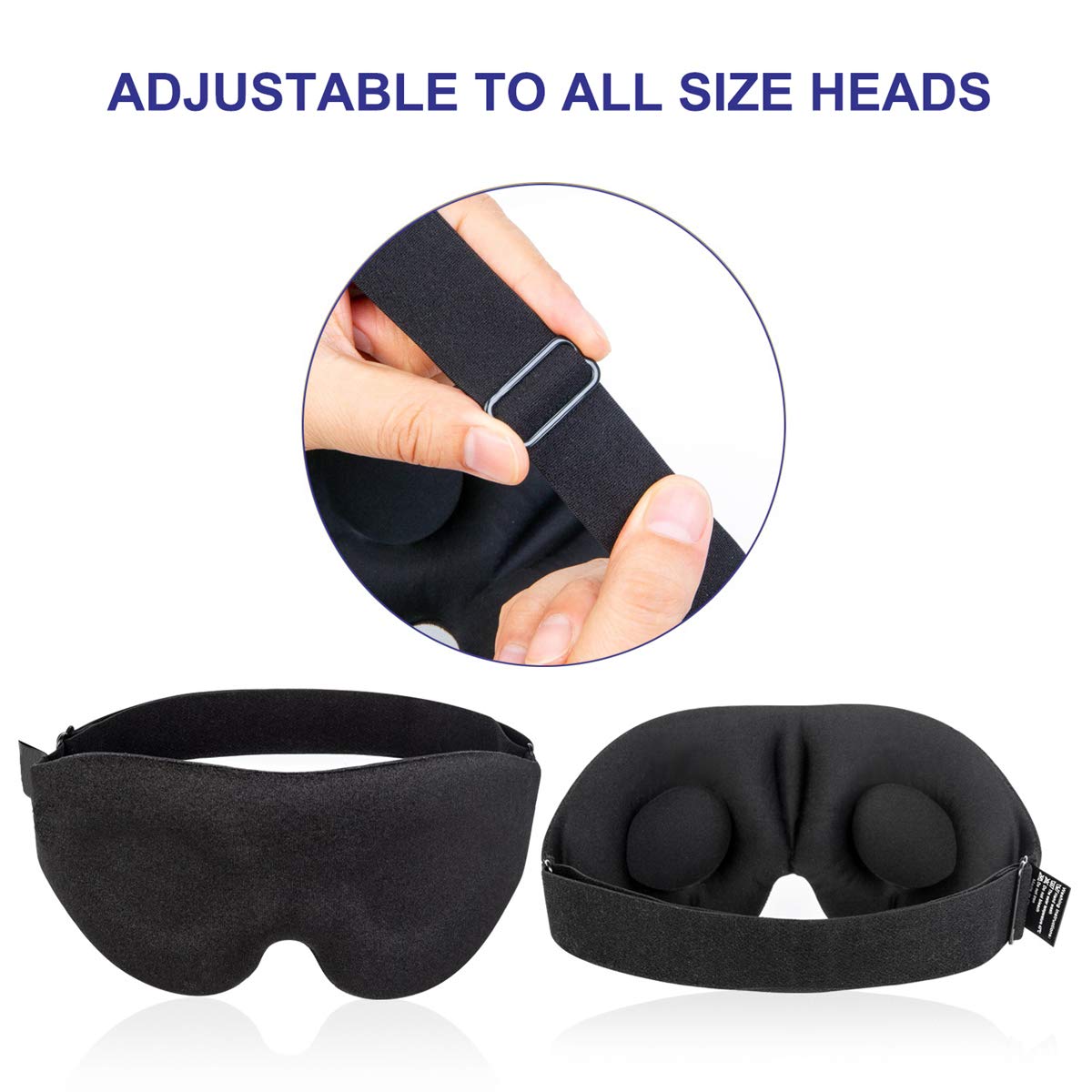 YIVIEW Sleep Mask for Men Women, 100% Light Blocking 3D Eye Mask of Night Sleeping Blindfold, Relaxing Zero Pressure Eye Cover