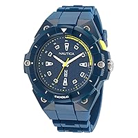 Nautica Men's Blue Biobased PU Strap Watch (Model: NAPCNS401)