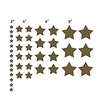 40 Gold Stars Confetti Vinyl Wall Decals Removable DIY Décor Stickers Baby Nursery Wall Art Mural
