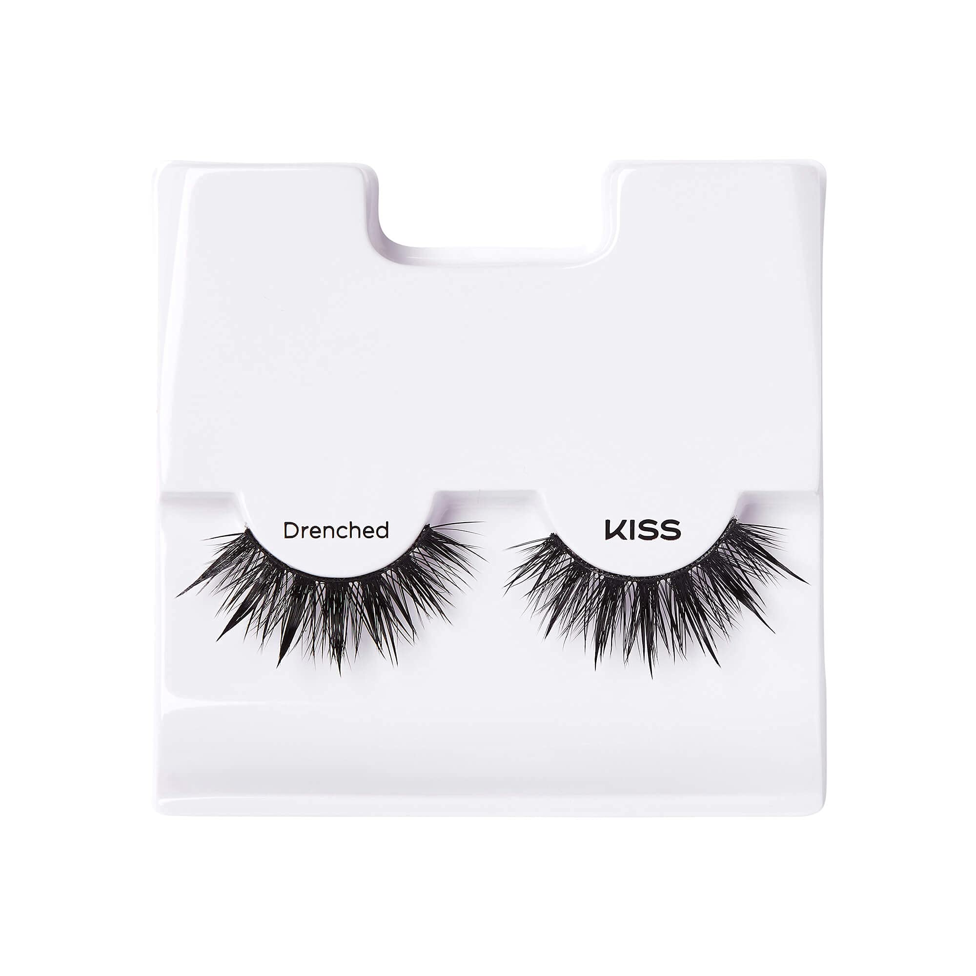 KISS Lash Drip False Eyelashes, Spiky X Boosted Volume, Unique Wet Look Hydrated Effect, Multi-Length Rewearable Fake Eyelashes, Wispy Crisscross Lash Pattern, Style ‘Drenched’, 1 Pair