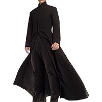 Neo Matrix Coat Black Gothic Cosplay Ankle Length Wool Matrix Trench Coat