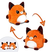 Plushmates - Magnetic Reversible Plushies that hold hands when happy - Fox - Huggable and Soft Sensory Fidget Toy Stuffed Animals That Show Your Mood - Gift for Kids and Adults! 5 inch