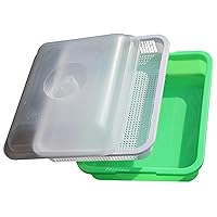 Seed Sprouter Trays- Soil-Free Cultivation Germination Tray, BPA Micro Greens Growing Trays Seed Sprouting Trays Kit for Healthy Wheatgrass, Beans and More