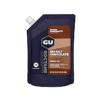 Energy Roctane Ultra Endurance Energy Gel, Vegan, Gluten-Free, Kosher, and Dairy-Free On-The-Go Energy for Any Workout, 15-Serving Pouch, Sea Salt Chocolate
