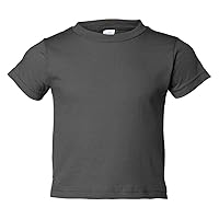 RABBIT SKINS Toddler Jersey T-Shirt, CHRCL, 3T Charcoal