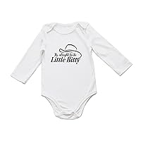 Baby Girl Boy It's Alright to be Little Bitty Romper Surprise Pregnancy Announcement Grandparents Bodysuit Jumpsuit (0-6 months, white-Long Sleeve Romper)