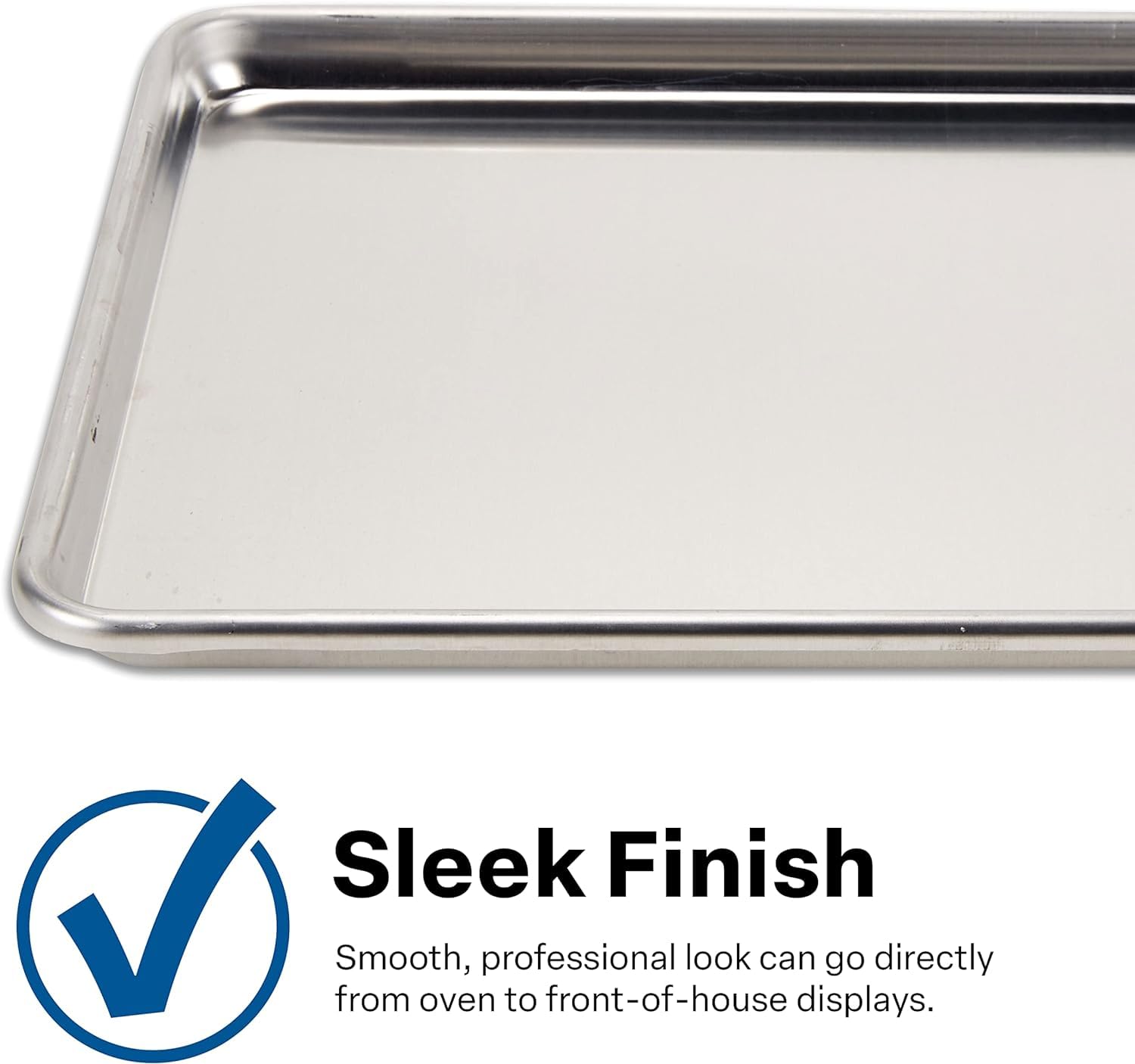FSE Commercial Sheet Pan, Full Size, 16-Gauge, Aluminum Bun Pan, 18