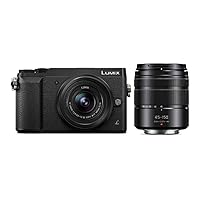 Panasonic LUMIX GX85 4K Digital Camera, 12-32mm and 45-150mm Lens Bundle, 16 Megapixel Mirrorless Camera Kit, 5 Axis In-Body Dual Image Stabilization, 3-Inch Tilt and Touch LCD, DMC-GX85WK (Black)