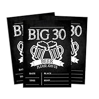 Black Birthday Invitation Card Printable Fill or Write In Blank Invites Party Supplies Pack Of 28 5 x 7 Inches
