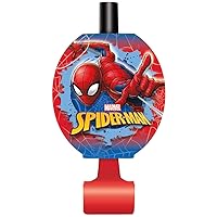 Unique Amazing Spider-Man Blowouts (Pack of 8) - Durable and Easy-to-Use - Great for Kid's Birthdays, and Celebrations!
