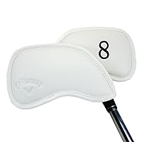 Callaway Golf Magnetic Iron Headcovers White - Set of 10 Iron Headcovers to Protect Your Golf Clubs