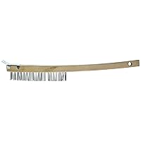Winco Row Bristle Brush, 3 by 19-Inch, Steel Wire