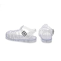 Toddler Girls Jelly Sandals Soft Rubber Sole Closed Toe Beach Summer Shoes Princess Costume Dress Shoes Fisherman Water Beach Flat Sandals for Toddler/Little Kid/Big Kid