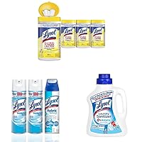 Lysol 4x80ct Canisters + 2+1 Crisp Linen + Linen Total Disinfection Regime Bundle