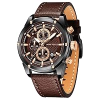 MF MINI FOCUS Leather watches for men, classic, fashionable, casual, luxurious, waterproof, luminous calendar