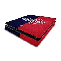 Head Case Designs Officially Licensed NHL Half Distressed Washington Capitals Vinyl Sticker Gaming Skin Decal Cover Compatible with Sony Playstation 4 PS4 Slim Console