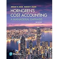 Horngren's Cost Accounting: A Managerial Emphasis Horngren's Cost Accounting: A Managerial Emphasis Hardcover eTextbook Paperback