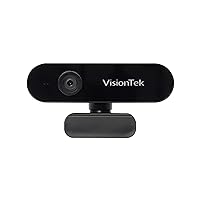 VisionTek VTWC30 Premium Full HD (1080P 30FPS) Webcam, for Windows, Mac, Linux, & Chromebook with Digital Dual Microphones, Manual Focus Lens, Privacy Cover, 83-Degree Viewing Angle