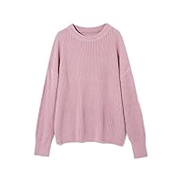 Vintage Oversized Knitted Sweater Women Elegant Thick Loose Sweater Pullovers Korean Solid Knitted Tops