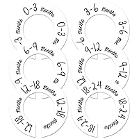 6 Baby Nursery Clothing Closet Size Dividers White Unisex Baby Closet Dividers Fits 1.5