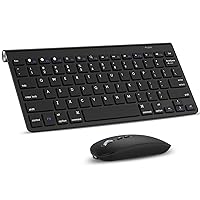 cimetech Bluetooth Keyboard and Mouse, [Type-C Rechargeable Mouse][Silent Scissor Switch Key] Wireless Computer Keyboard and Mouse, Ultra Slim Design for PC, Laptop, Mac, MacBook, Windows - Black
