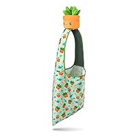 TeeTurtle - Plushie Tote Bag - Succulent - From the creators of the Original Reversible Octopus Plushie - Take Your Plush Pal Wherever You Go!