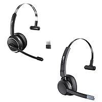 LEVN Wireless Headset with Mic for Work, Bluetooth Headset with Noise Cancelling Microphone, Trucker Headset, Trucker Bluetooth Headset with Noise Cancelling Microphone & Mute Button