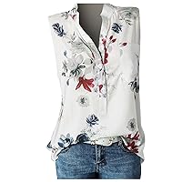 Casual Shirts for Women Trendy, Women's Short Sleeve Button Up Shirt Tops Summer Floral Women's Business Casual Shirts