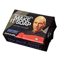 The Unemployed Philosophers Guild Star Trek Jean Luc Picard Make it Soap! - Made in the USA, 2oz (56g) Travel Size Guest Bar Soap