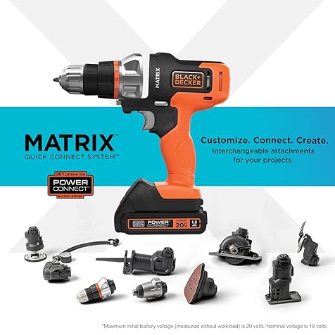 20V MAX* Matrix Cordless Drill Combo Kit, 2-Tool (BDCDMT120IA)