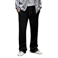 Men's Pants Casual Loose Drawstring Solid Color Sports Casual Pants Sweatshirt Trousers, S-3XL
