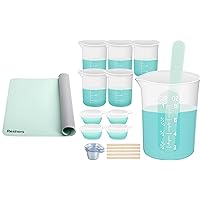 Resiners 36PCS Silicone Measuring Cups Tool Kit & Silicone-Leather Mat - 250ml/8oz &100ml Resin Mixing Cups for Molds,Paint,Epoxy Resin