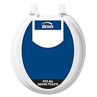 BEMIS 400TTA 000 Economy Toilet Seat, Durable Enameled Wood, ROUND, White