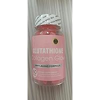 Glutathione Collagen Glow Gummies, 60 Pcs Women Glutathione Collagen Glow Gummies, Gummies Skin Care, Korean Collagen Gummies for (2 Bottles)
