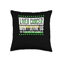 Define Us, Liver Cancer Awareness Throw Pillow, 16x16, Multicolor