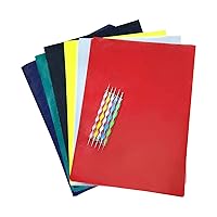 60 Sheets Carbon Transfer Paper,Tracing Paper Carbon Graphite Copy Paper with 5 Pieces Embossing Styluses Stylus Dotting Tools for Wood,Paper,Canvas and Other Art Surfaces 8.3 x 11.7 inches(6 Colors)
