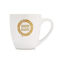 Premium Mug, Signature Coffee Mug, White & Gold Ceramic Mug with Logo, One Piece