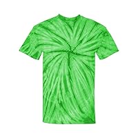 Adult one-color vat-dyed cyclone tee. (Lime) (Medium)