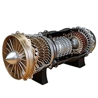1/20 Aircraft Turbofan Engine Model kit, WS-15 Turbofan Frighter Engine Model DIY Assembly Electric Model, 3D Metal Kit Technology Experiment Model (150PCS)