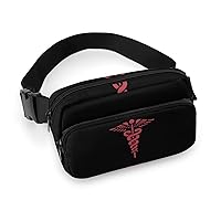 Nurse Nursing Fanny Pack Adjustable Bum Bag Crossbody Double Layer Waist Bag for Halloween