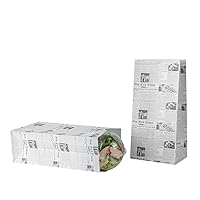Restaurantware Bag Tek Newsprint Paper Bag - 8 lb - 6