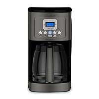 Cuisinart Coffee Maker, Perfecttemp 14-Cup Glass Carafe, Programmable Fully Automatic for Brew Strength Control & 1-4 Cup Setting, Black, Stainless Steel, DCC-3200BKSP1