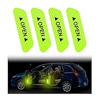 Door Open Reflective Strip Stickers, Auto Safety Warning Decals, Night Visibility Anti-Collision Protective Strip, Driving Gifts for Teens, Car Decoration Accessories for Truck, SUV, Van (Green)