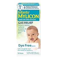 Mylicon Gas Relief Drops for Infants and Babies, Dye Free Formula, 0.5 Fluid Ounce
