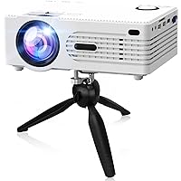Mini Projector (2022 Upgraded Version) LED Portable Projector, Video Projector with 200'' Display and 1080P Support, Compatible with TV Stick, PS4, HDMI, VGA, TF, AV and USB for Outdoor Movies