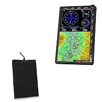 BoxWave Case Compatible with AVMap EKP V Handheld GPS - Velvet Pouch, Soft Velour Fabric Bag Sleeve with Drawstring - Jet Black