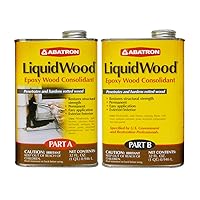 Abatron LiquidWood Kit - 2 Quarts - 2-Part Structural Wood Epoxy Resin - Wood Hardener and Consolidant - Perfect Primer for WoodEpox Epoxy Wood Filler
